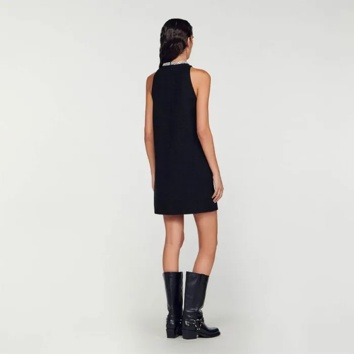 Women Dresses SANDRO Dress With Jewelry Collar Black