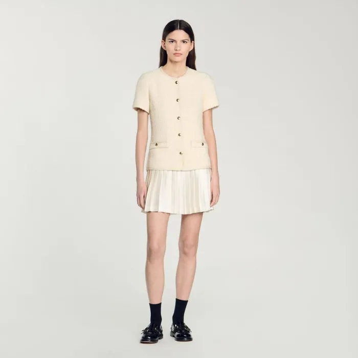 Women Dresses SANDRO Tweed Dress Ecru