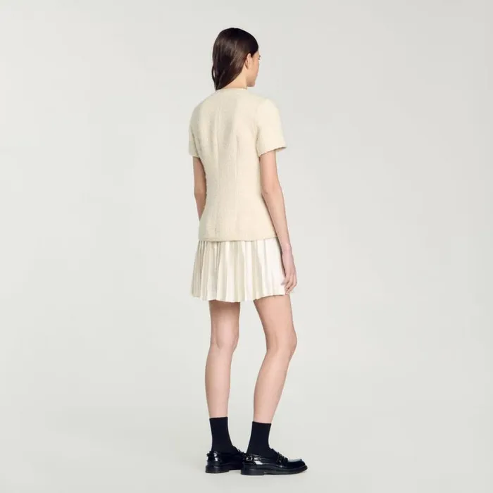Women Dresses SANDRO Tweed Dress Ecru
