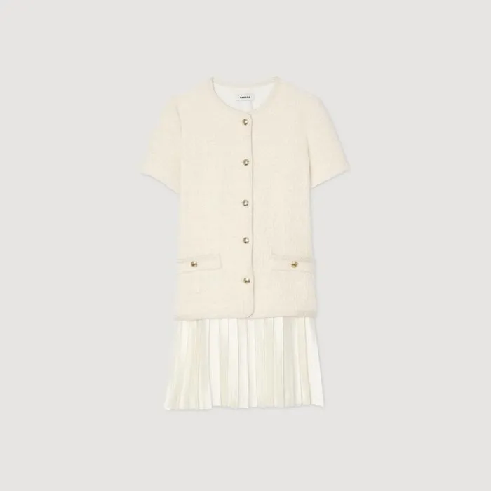 Women Dresses SANDRO Tweed Dress Ecru