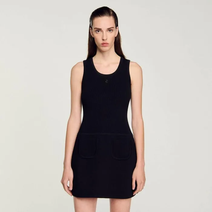 Women Dresses SANDRO Vest Top Dress Black