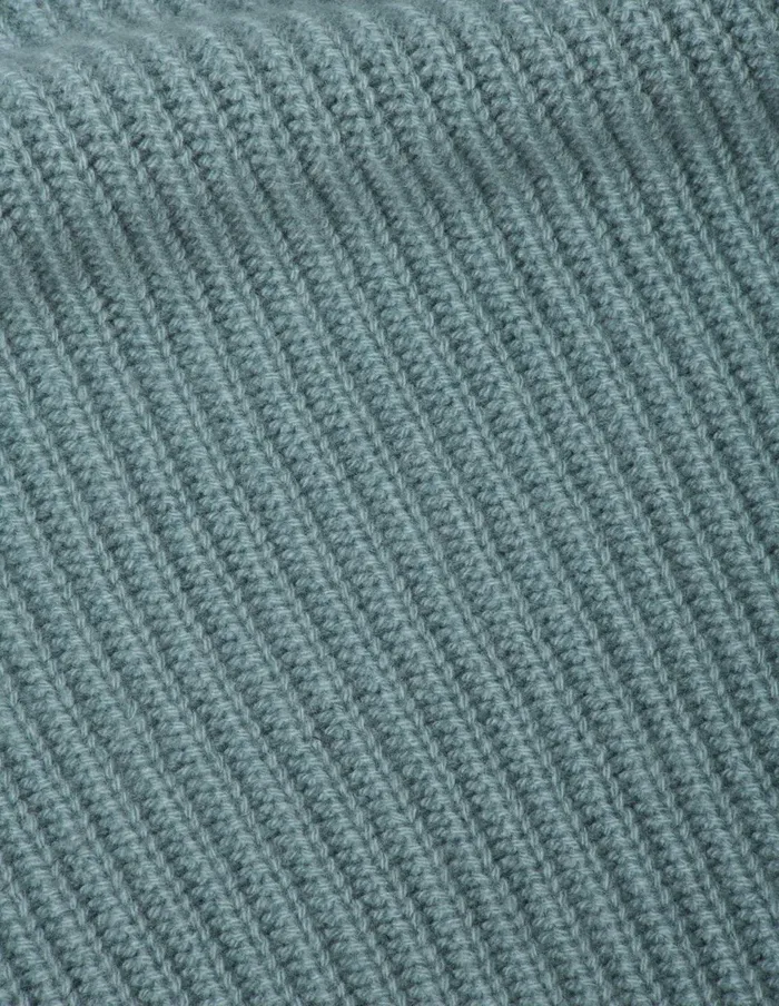 Women English Rib Funnel Neck Jumper Soft Blue Margaret Howell Knitwear
