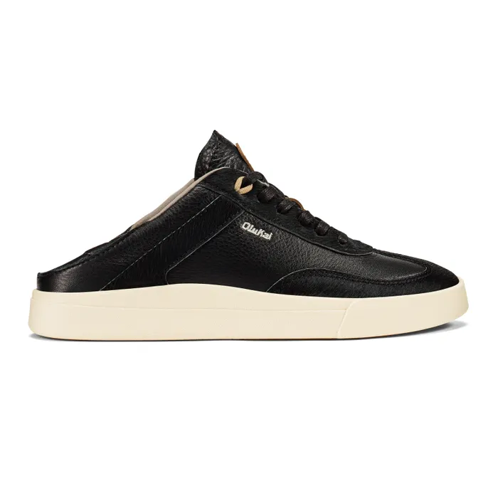 Women Hupu Oho Womens Elevated Leather Sneakers Black Olukai Leather Women Hupu Oho Womens Elevated Leather Sneakers Black Olukai Leather