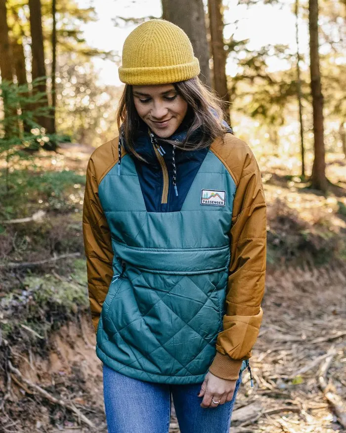 Women Jackets Passenger Ocean Recycled Insulated 12 Zip Jacket Deep Ocean Deep Ocean
