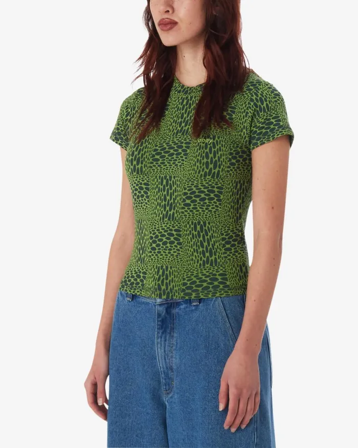 Women JUBATUS TSHIRT Piquant Green Multi OBEY Clothing TOPS