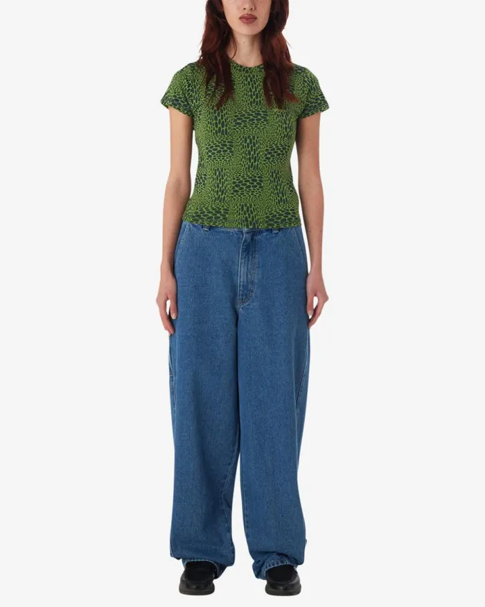 Women JUBATUS TSHIRT Piquant Green Multi OBEY Clothing TOPS