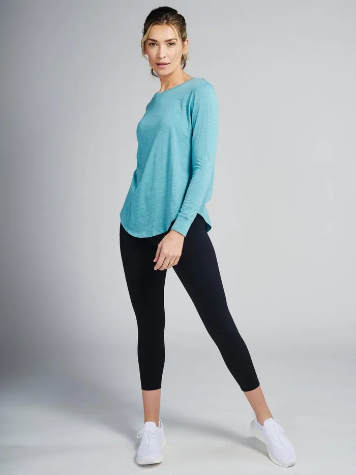 Women Longline Long Sleeve Shirts Tasc Performance Yoga Studio