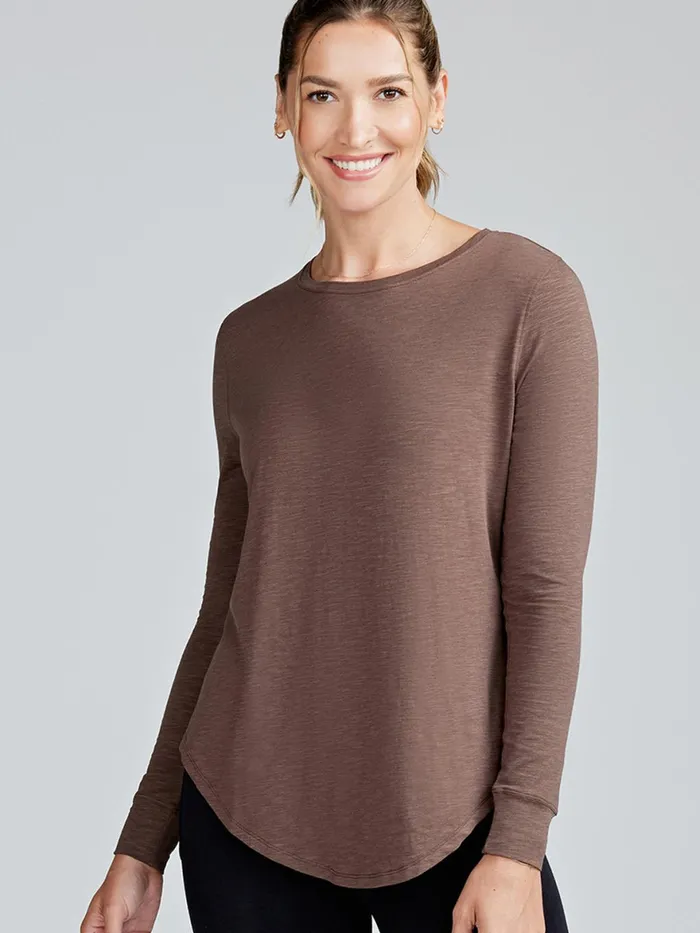 Women Longline Long Sleeve Shirts Tasc Performance Yoga Studio