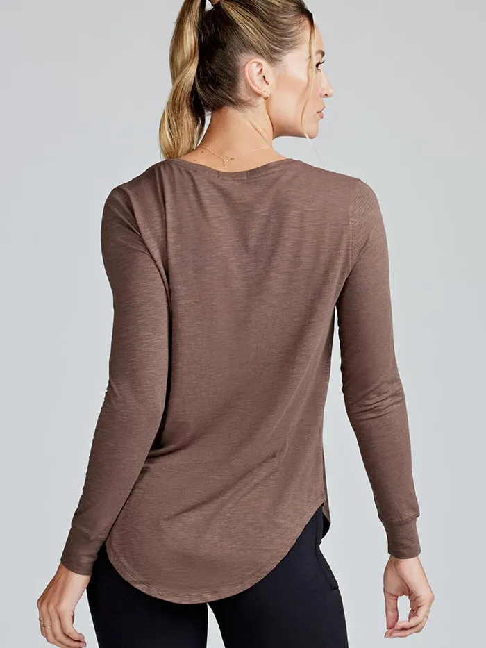 Women Longline Long Sleeve Shirts Tasc Performance Yoga Studio