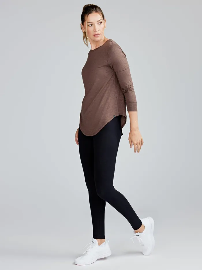 Women Longline Long Sleeve Shirts Tasc Performance Yoga Studio