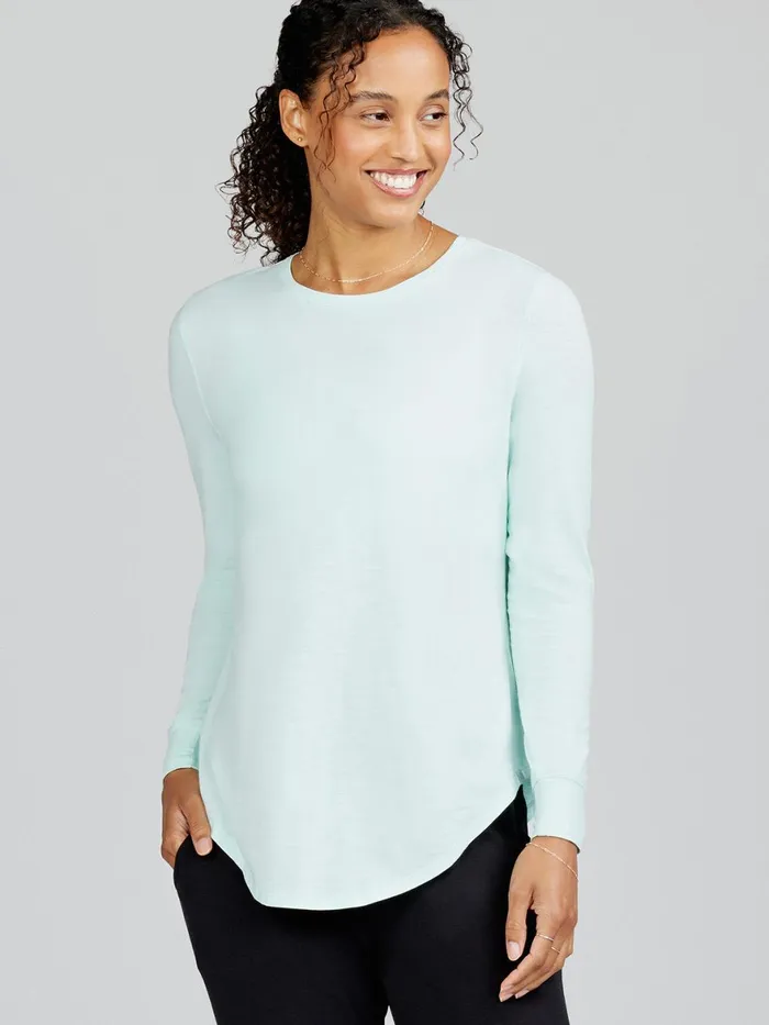 Women Longline Long Sleeve Shirts Tasc Performance Yoga Studio