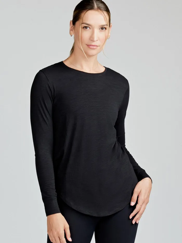 Women Longline Long Sleeve Shirts Tasc Performance Yoga Studio