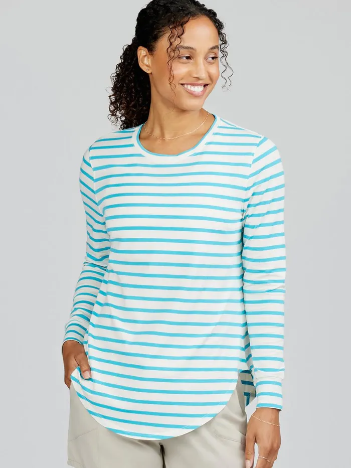 Women Longline Long Sleeve Shirts Tasc Performance Yoga Studio