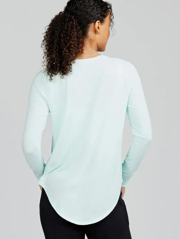 Women Longline Long Sleeve Shirts Tasc Performance Yoga Studio