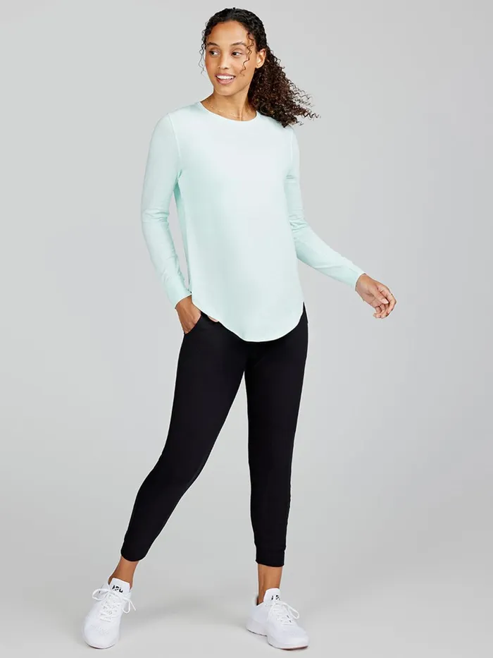 Women Longline Long Sleeve Shirts Tasc Performance Yoga Studio