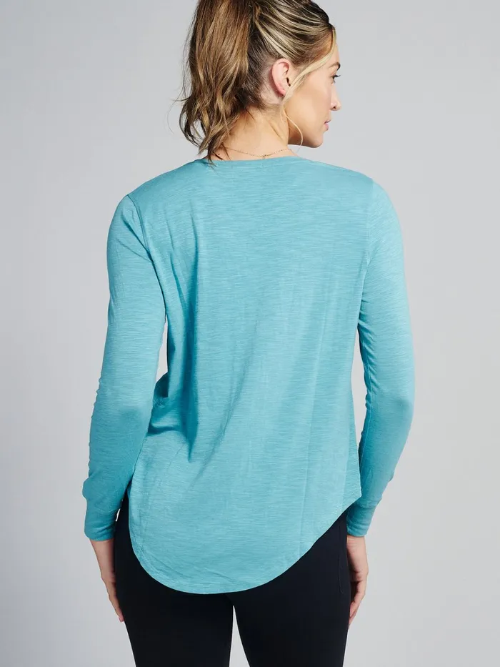 Women Longline Long Sleeve Shirts Tasc Performance Yoga Studio