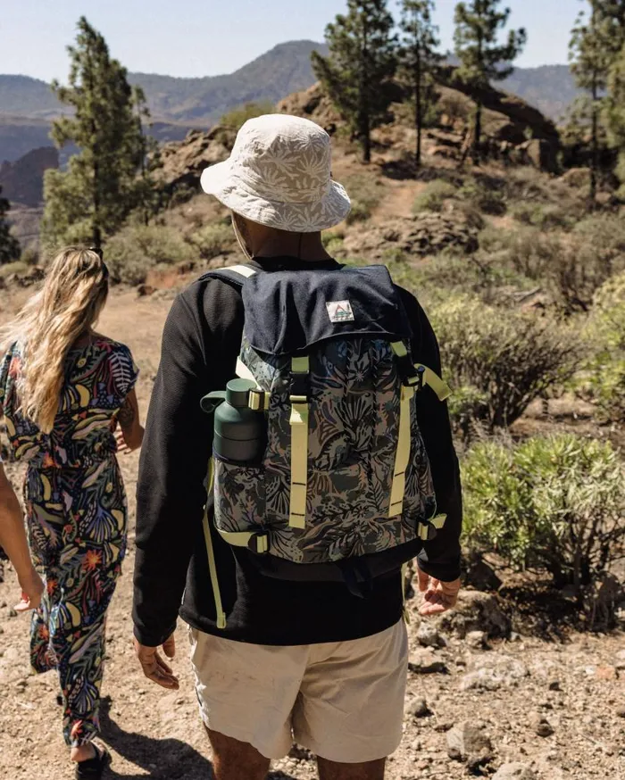 WomenMen Backpacks and Bags Passenger Boondocker Recycled 26L Backpack Abstract Seaweed Pistachio Abstract Seaweed Pistachio