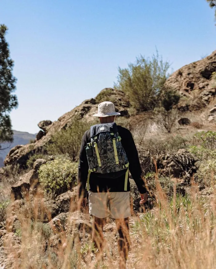 WomenMen Backpacks and Bags Passenger Boondocker Recycled 26L Backpack Abstract Seaweed Pistachio Abstract Seaweed Pistachio