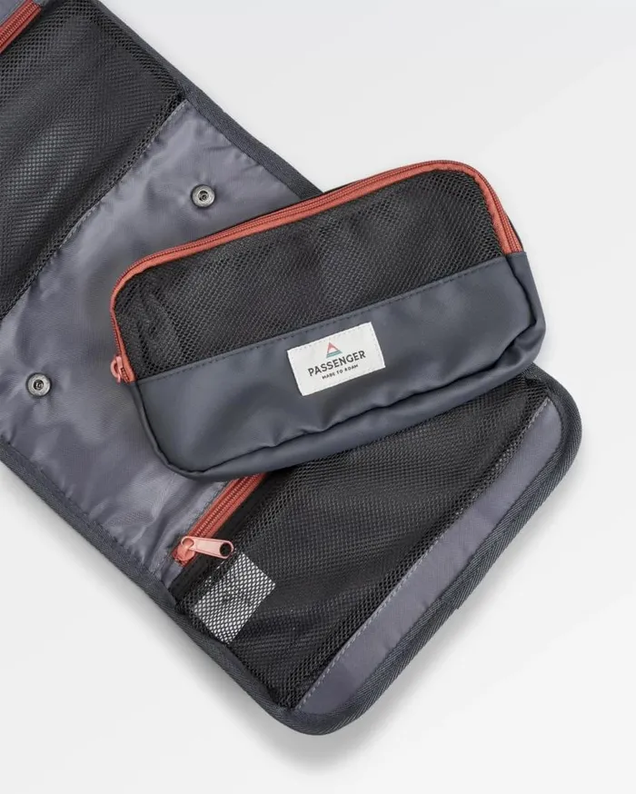 WomenMen Backpacks and Bags Passenger Drop Recycled Wash Kit Charcoal Charcoal