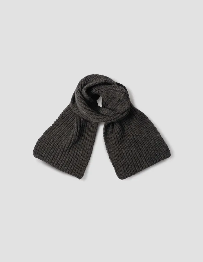 WomenMen Mhl Heavy Rib Scarf Graphite Margaret Howell Scarves