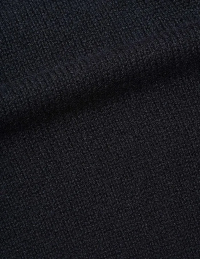 Women Mhl Chunky Button Neck Sweater Black Margaret Howell Knitwear