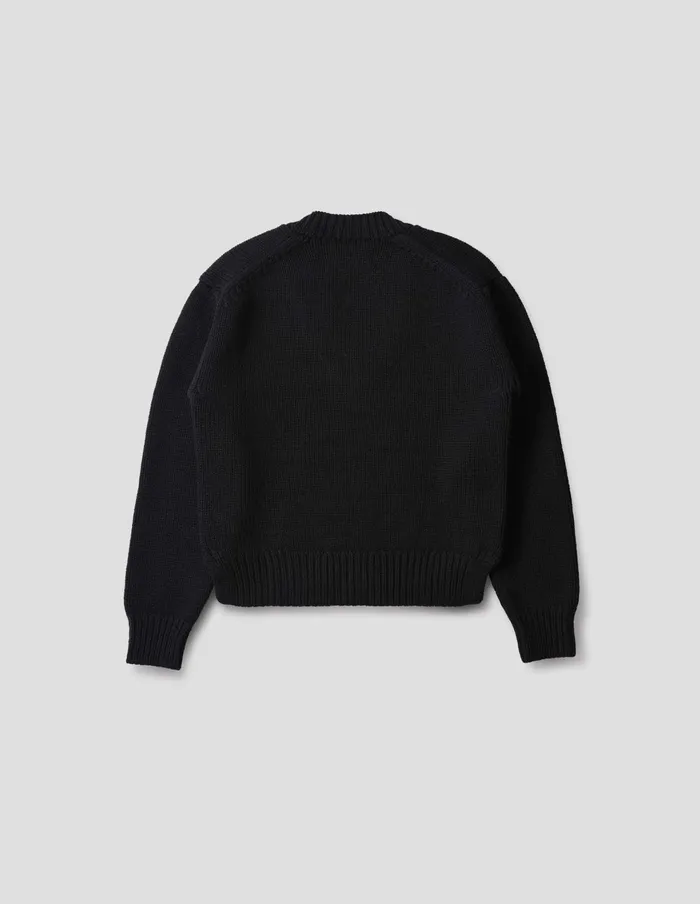 Women Mhl Chunky V Neck Black Margaret Howell Knitwear