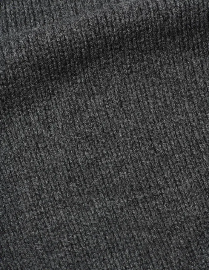 Women Mhl Chunky V Neck Mid Grey Margaret Howell Knitwear