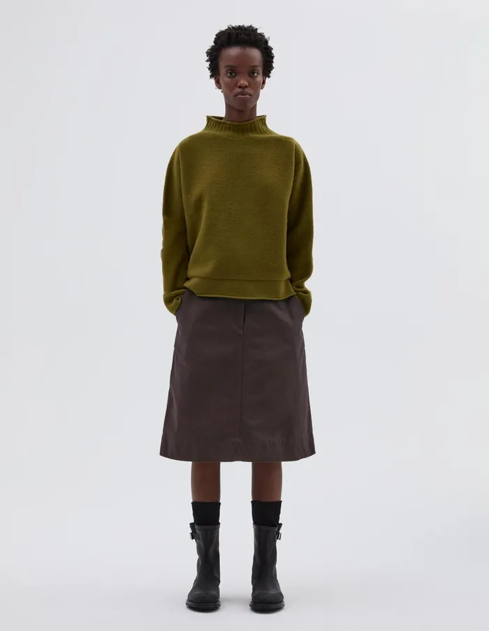 Women Mhl Felted Guernsey Fresh Olive Margaret Howell Knitwear