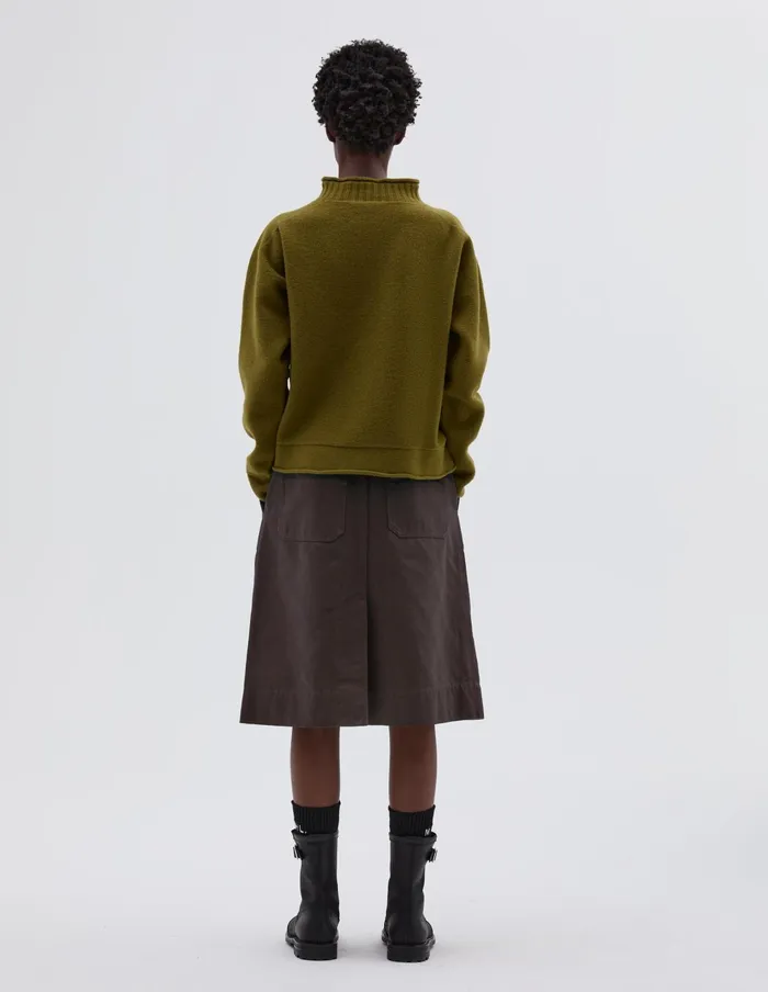 Women Mhl Felted Guernsey Fresh Olive Margaret Howell Knitwear