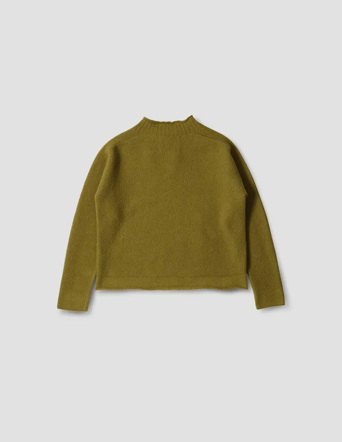 Women Mhl Felted Guernsey Fresh Olive Margaret Howell Knitwear