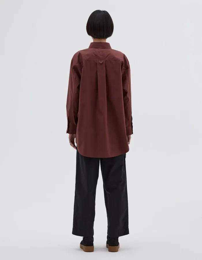 Women Mhl Oversized Painters Shirt Conker Margaret Howell Shirts