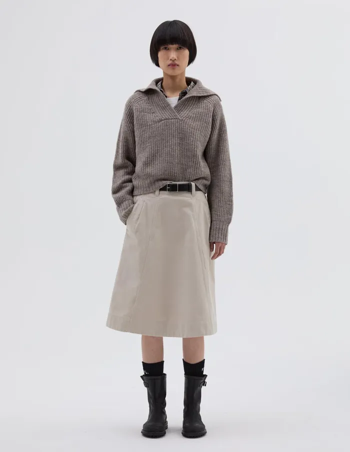 Women Mhl Panelled Scout Skirt Putty Margaret Howell Skirts