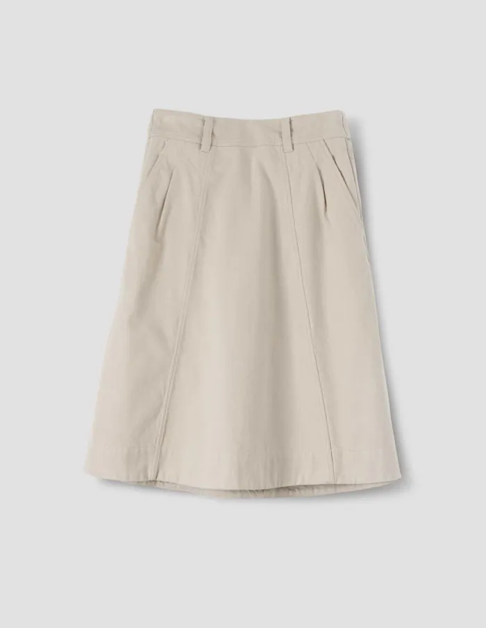 Women Mhl Panelled Scout Skirt Putty Margaret Howell Skirts