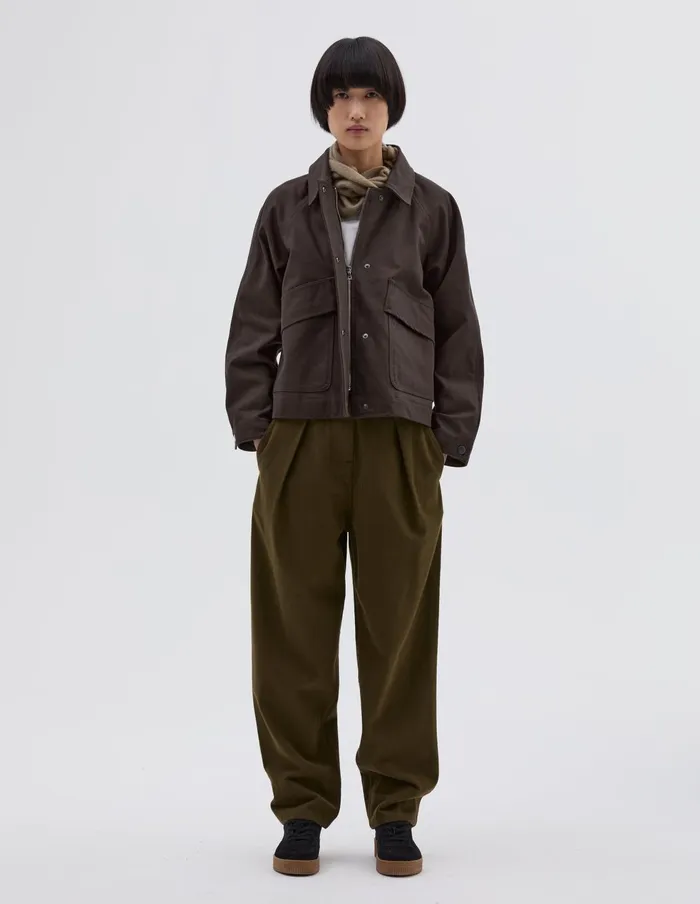 Women Mhl Raglan Work Jacket Dark Brown Margaret Howell Jackets and Coats
