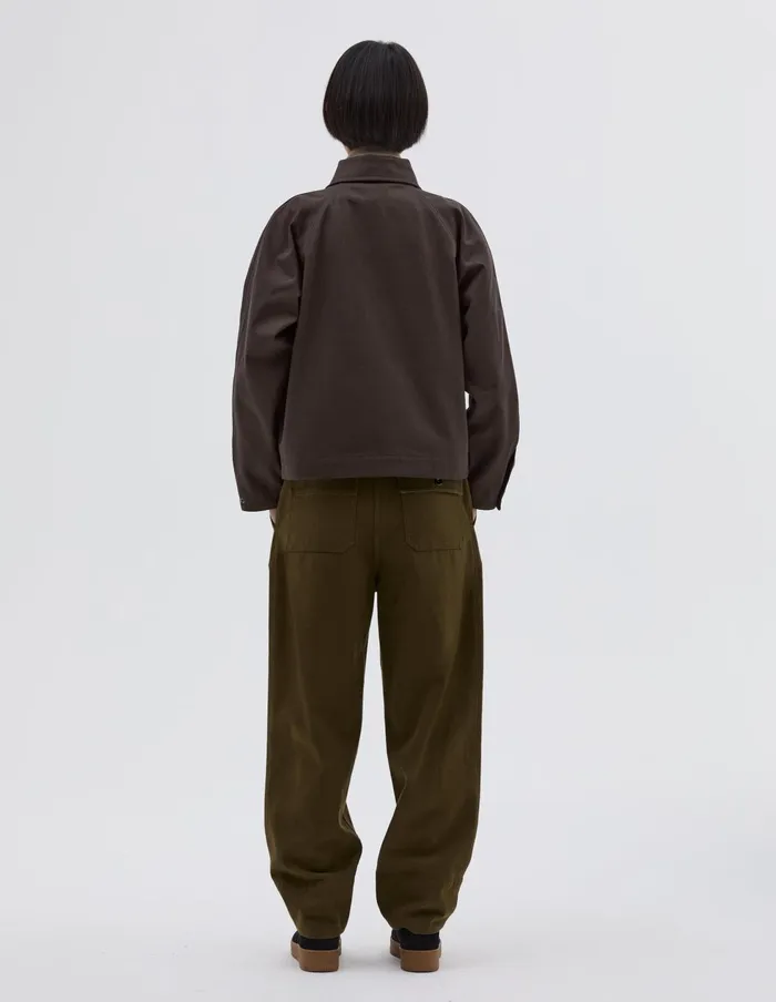Women Mhl Raglan Work Jacket Dark Brown Margaret Howell Jackets and Coats