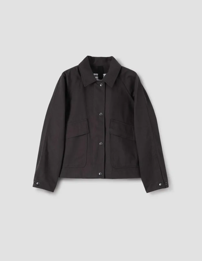Women Mhl Raglan Work Jacket Dark Brown Margaret Howell Jackets and Coats