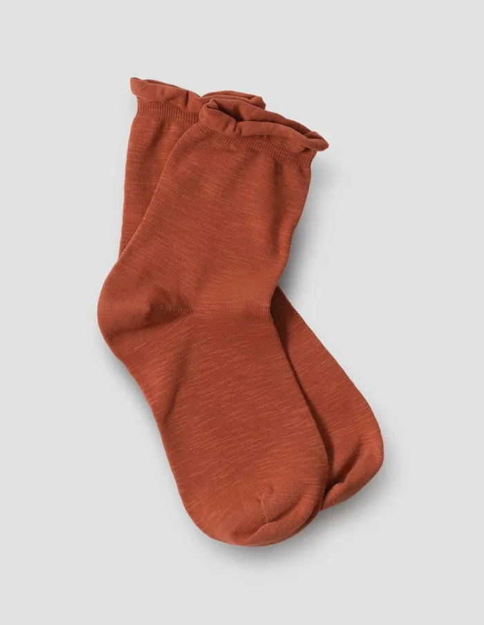 Women Mhl Roll Top Sock Cayenne Margaret Howell Socks