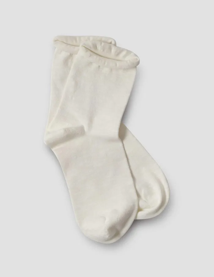 Women Mhl Roll Top Sock Off White Margaret Howell Socks