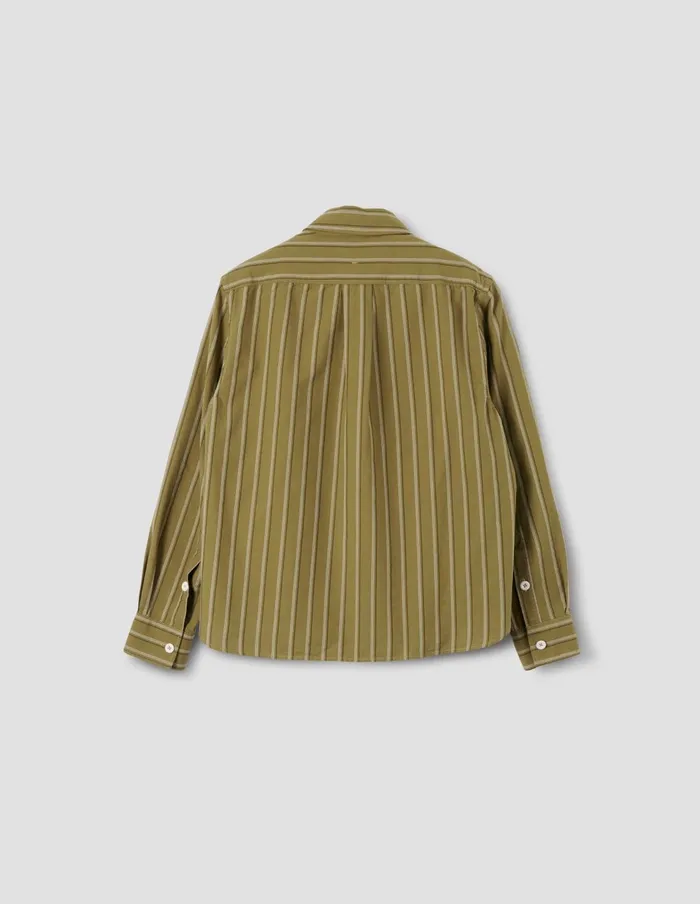 Women Mhl Simple Shirt Light Olive Off White Margaret Howell Shirts