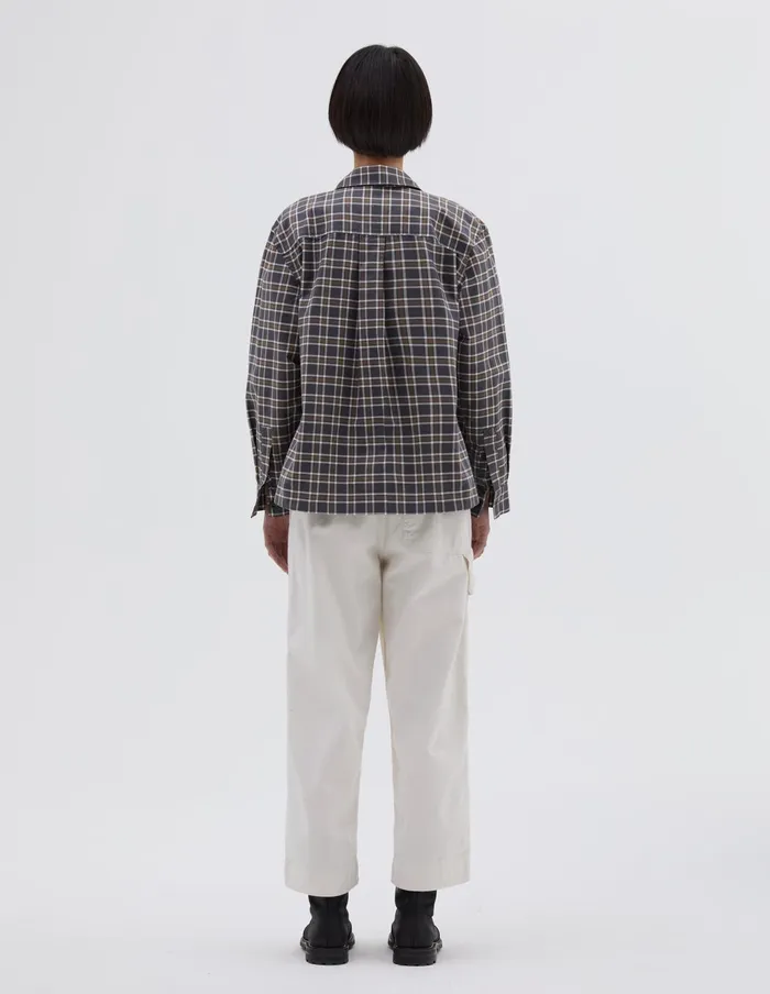 Women Mhl Single Pocket Overshirt Slate Moss Margaret Howell Shirts