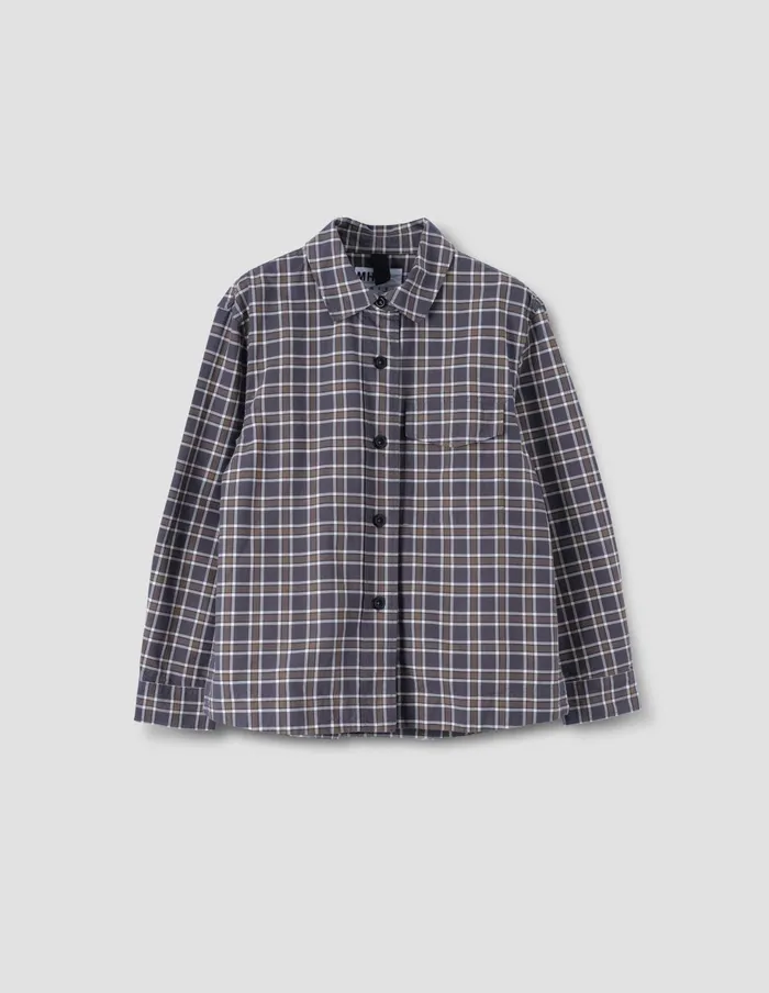 Women Mhl Single Pocket Overshirt Slate Moss Margaret Howell Shirts