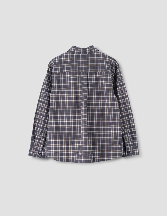Women Mhl Single Pocket Overshirt Slate Moss Margaret Howell Shirts