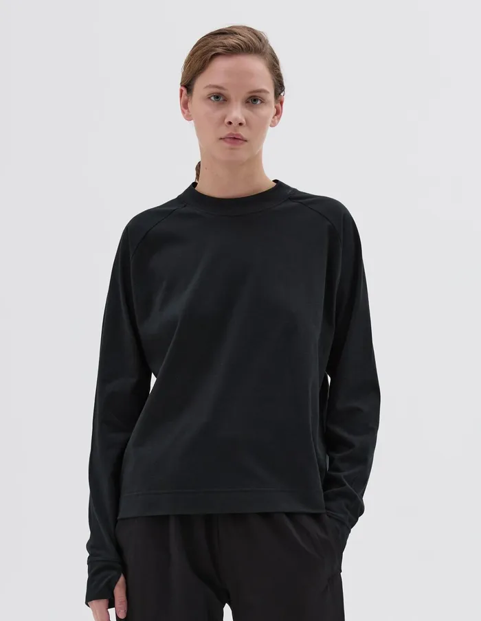Women Mizuno Lightweight Sweatshirt Black Margaret Howell Sportswear