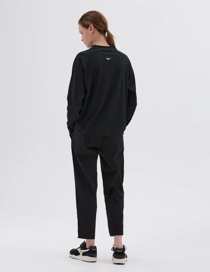 Women Mizuno Lightweight Sweatshirt Black Margaret Howell Sportswear