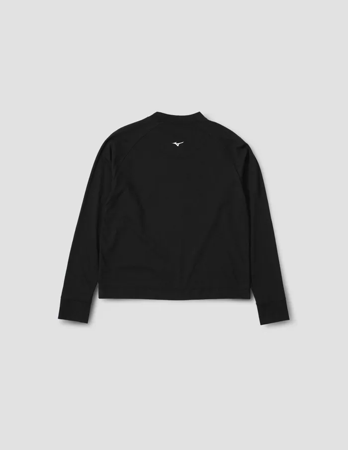 Women Mizuno Lightweight Sweatshirt Black Margaret Howell Sportswear