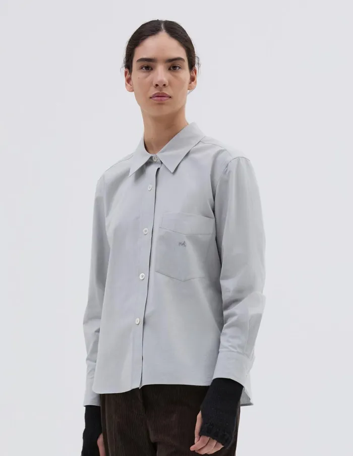 Women Monogram Shirt Faded Grey Margaret Howell Shirts