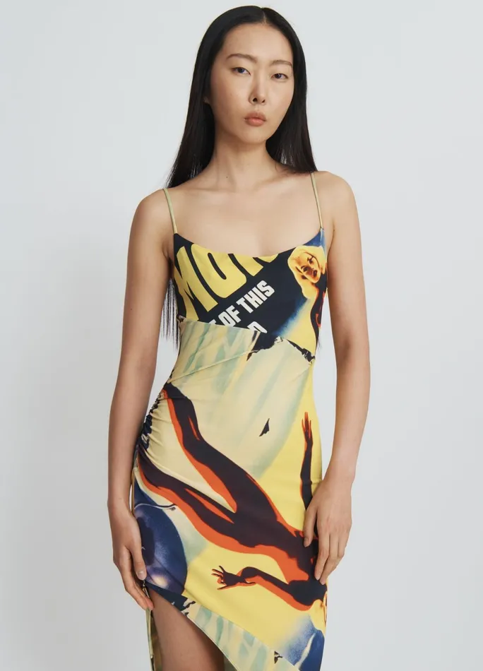 Women MONSE Lady Printed Draped Dress MONSE Dresses