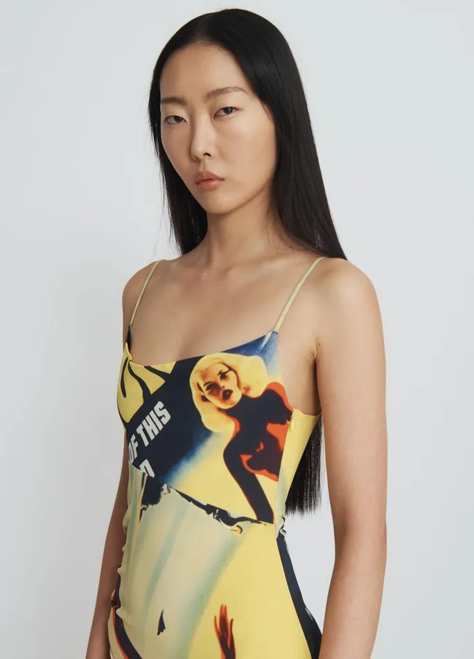 Women MONSE Lady Printed Draped Dress MONSE Dresses