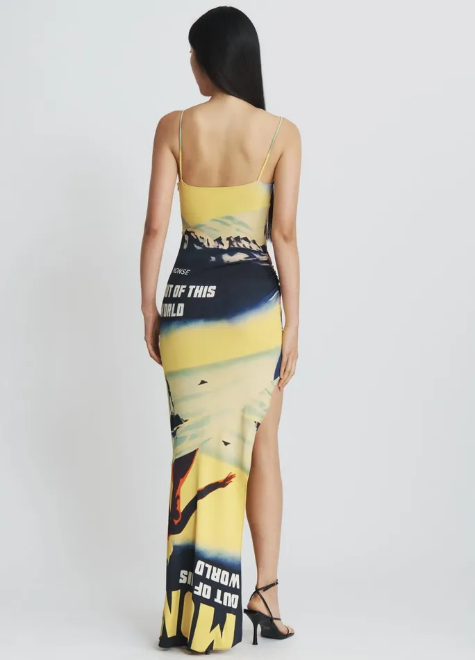 Women MONSE Lady Printed Draped Dress MONSE Dresses