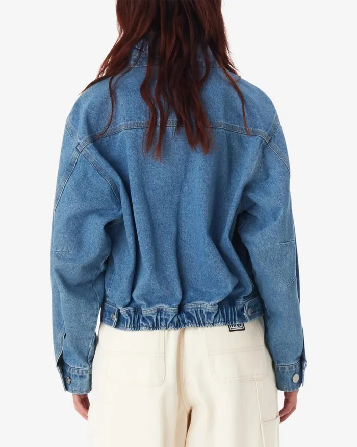 Women NESSA BLOUSON JACKET Light Indigo OBEY Clothing Denim